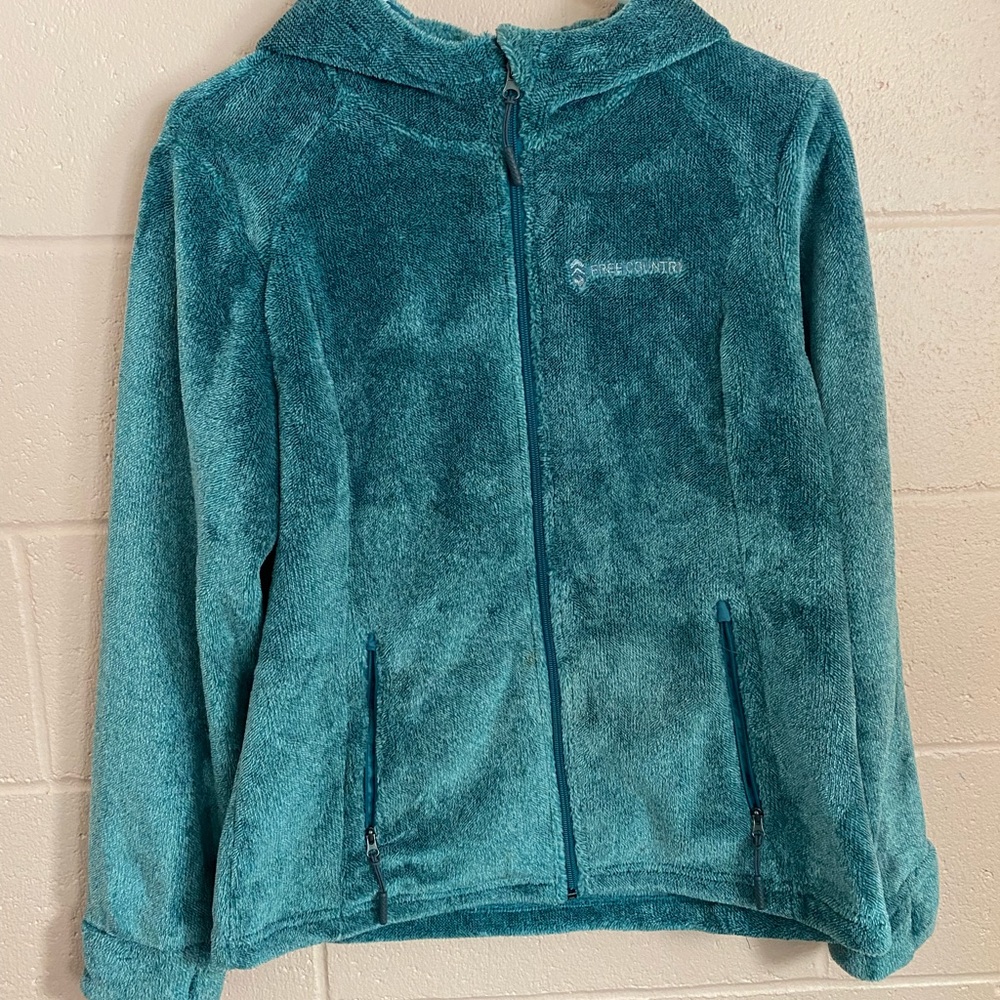 Free country blue zip up sweatshirt